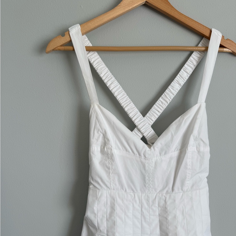 Lulu's White Backless Tie-Back Midi Dress - Picture 3 of 10